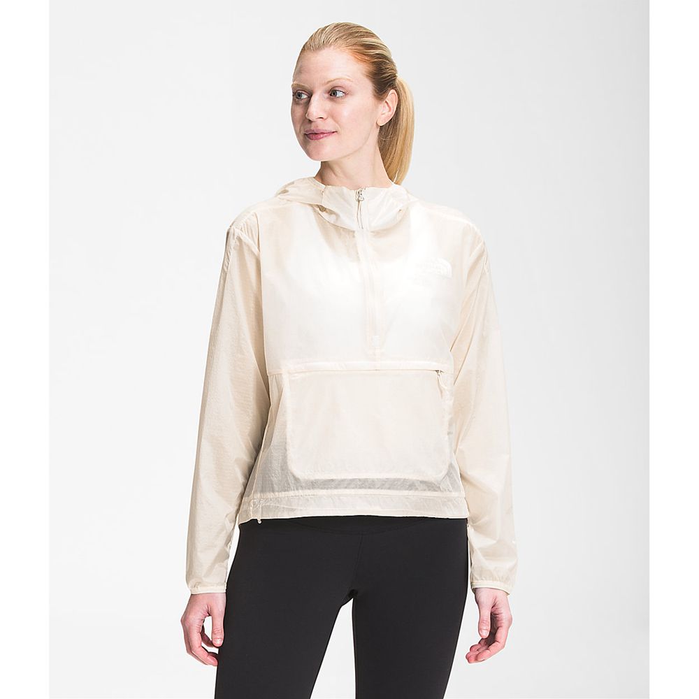 The North Face Windbreakers Womens Australia - The North Face Windy Peak Anorak White (GZJ-529183)